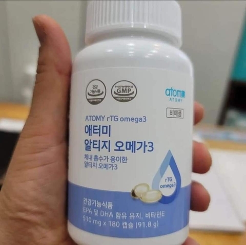 Viên dầu cá tinh chế nồng độ cao Atomy rTG Omega 3