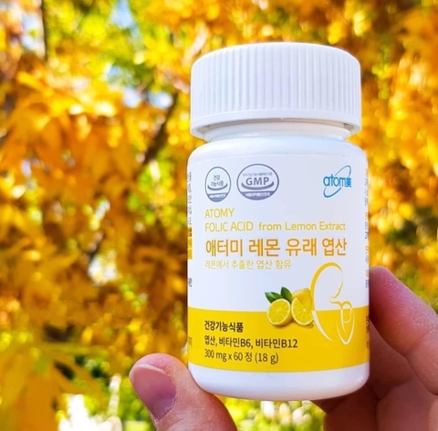 Bổ sung Folic Acid và Vitamin B6, B12  - Atomy Folic Acid From Lemon Extract