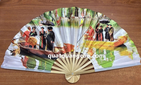 Quạt vải lụa tặng sự kiện