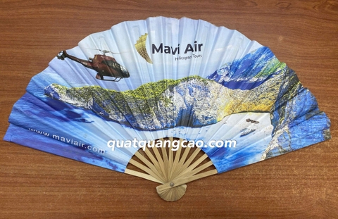 Quạt vải lụa tặng sự kiện