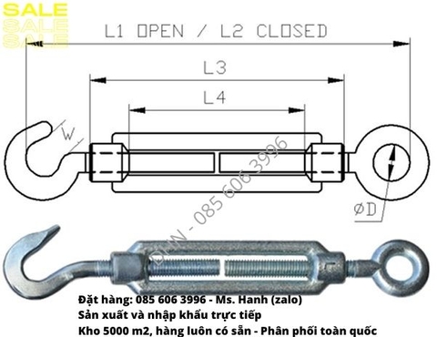 tăng đơ siết cáp giá rẻ