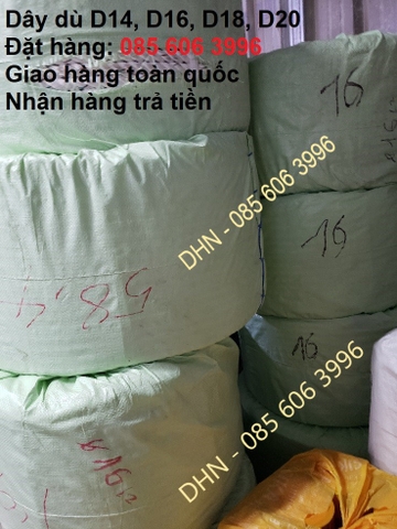 Sản xuất phân phối Cuộn Dây dù trắng phi D14 - D22 giá rẻ