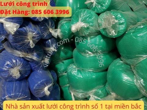 lưới an toàn xây dựng màu xanh