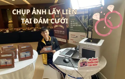 Dịch vụ chụp ảnh lấy liền tại tiệc cưới - Check in cùng cô dâu chú rể