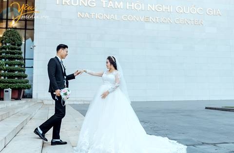 Chụp ảnh phóng sự cưới tại Trung tâm Hội nghị Quốc gia: Hiếu - Hà