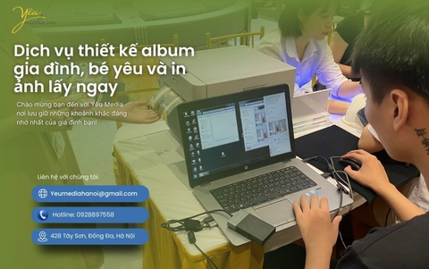 Dịch vụ thiết kế album gia đình, bé yêu và in ảnh lấy ngay