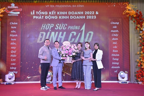 Ảnh chụp sự kiện lễ tổng kết kinh doanh 2022 & phát động kinh doanh 2023 của công ty