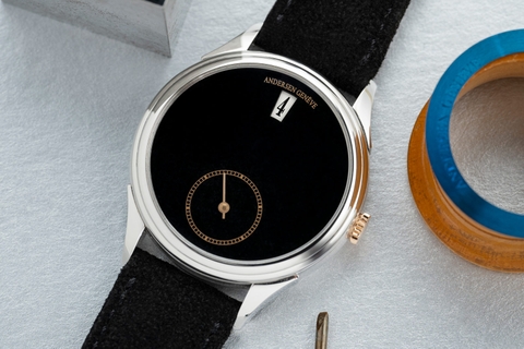 Đồng hồ Andersen Genève Jumping Hours Black Jade Stone cực tối giản Đồng hồ Andersen Genève Jumping Hours Black Jade Stone cực tối giản