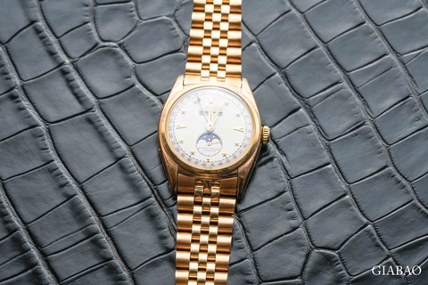 Cận cảnh đồng hồ Rolex 6062 Stelline Vàng vàng