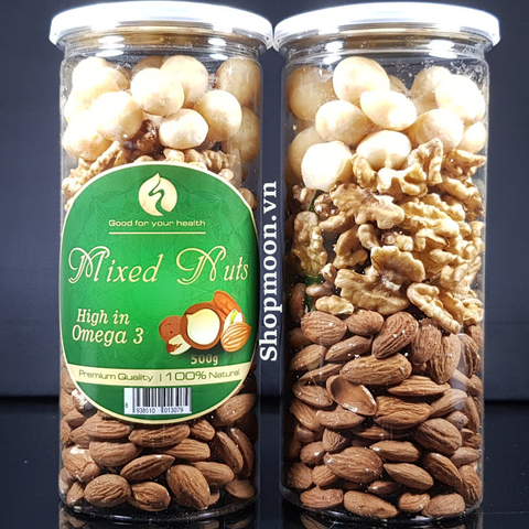 Mixed Nuts 3 loại hạt dinh dưỡng Macca, Óc Chó Vàng, Hạnh Nhân đã tách vỏ