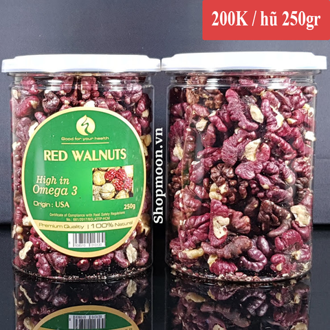 Quả Óc Chó Đỏ Mỹ tách vỏ (hũ 250gr)