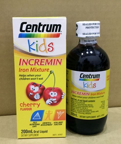 Siro Centrum Kids 200ml Incremin Iron Mixture Của Úc Cho Trẻ Biếng Ăn