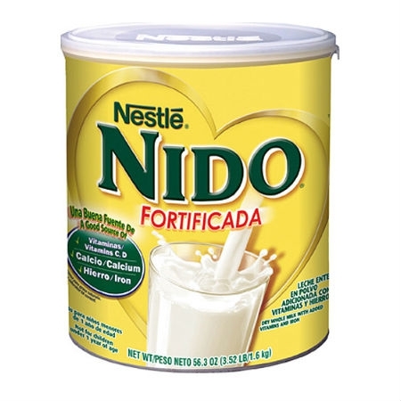 Sữa bột Nestle Nido Fortificada 1,6kg nắp trắng (tăng cân)