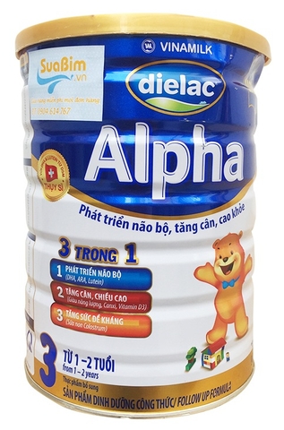 SỮA BỘT VINAMILK DIELAC ALPHA 3 900G HỘP THIẾC (1-2 tuổi)