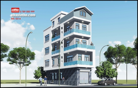 Thiết kế Nhà phố 4 tầng Ông Bảy- Nam Định.