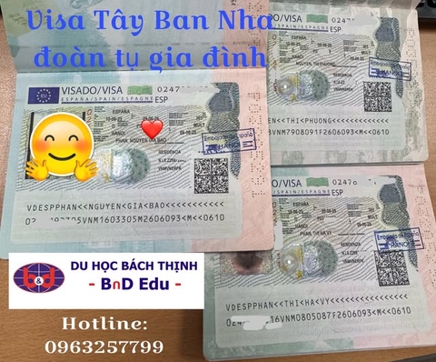 CHÚC MỪNG 22 KHÁCH HÀNG ĐƯỢC CẤP VISA TÂY BAN NHA DIỆN ĐOÀN TỤ GIA ĐÌNH