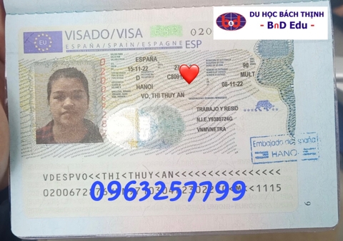 CHÚC MỪNG KHÁCH HÀNG NHẬN VISA TÂY BAN NHA CHỈ TRONG 1 NGÀY XÉT DUYỆT