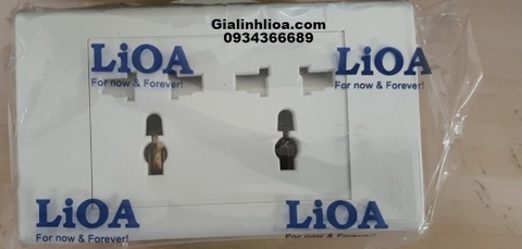 Ổ cắm đôi đa năng LIOA E18S2D