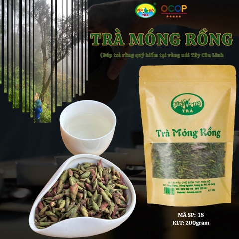 TRÀ MÓNG RỒNG - TRÀ RỪNG HOANG DÃ DÃY TÂY CÔN LĨNH (Gói 200g)