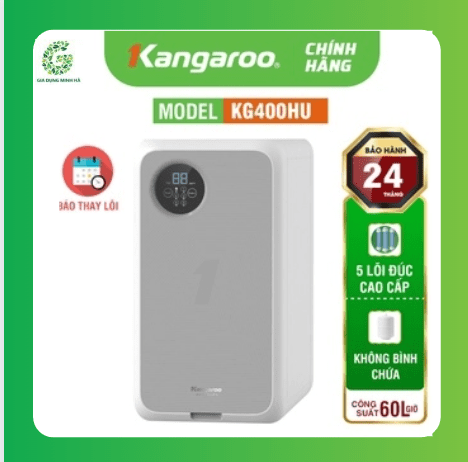 Máy lọc nước Kangaroo Hydrogen KG400HU công suất lọc lớn 60L/1 giờ bảo hành 24 tháng