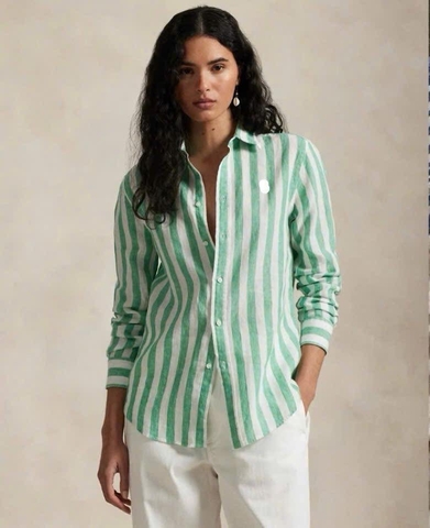 ÁO SƠ MI VẢI LANH KẺ SỌC