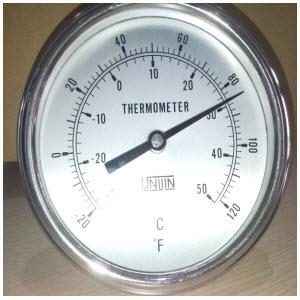 Đồng hồ đo nhiệt độ nước Unijin - Bimetal thermometer