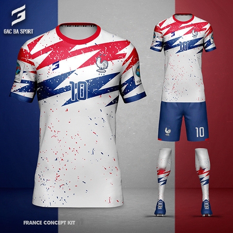 Quần áo bóng đá thiết kế Pháp Euro 2021