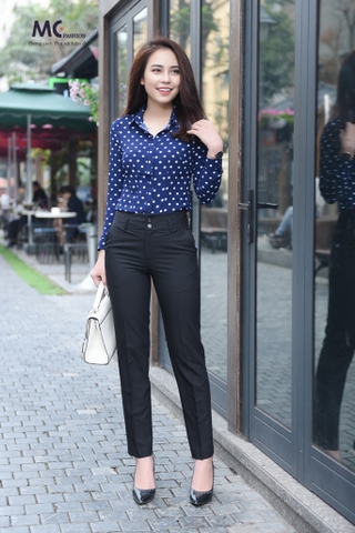 Sơ mi chấm bi A0284