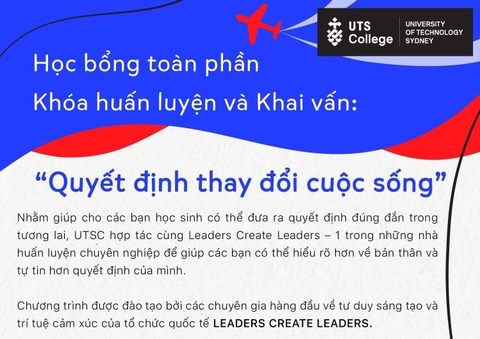 UTS Úc - Học bổng toàn phần khóa huấn luyện trong năm 2022