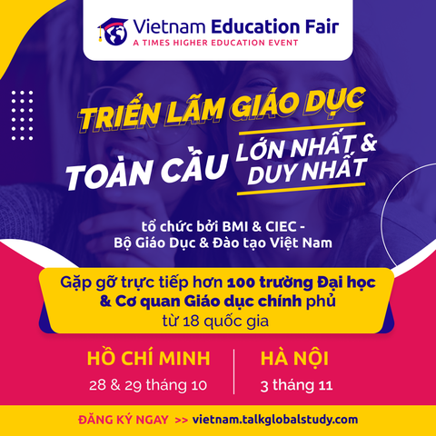 Danh sách các trường và cơ sở giáo dục quốc tế tham gia Triển lãm Giáo dục Toàn cầu năm 2022