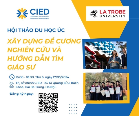 Hội thảo du học Úc “Xây dựng đề cương nghiên cứu và hướng dẫn tìm giáo sư”