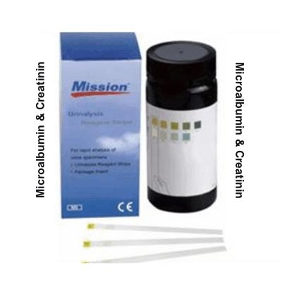 Que thử nước tiểu 2 thông số ACON Mission (ALB/CRE) (100 que/hộp)