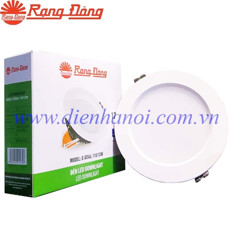 Đèn LED âm trần 12W D110 đế nhôm đúc Rạng Đông