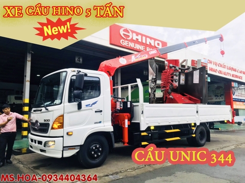 Xe cẩu Hino 5 tấn – Xe tải cẩu Hino FC gắn cẩu Unic giá bao nhiêu?