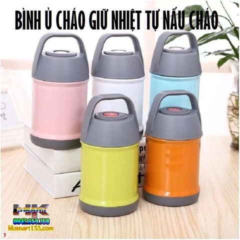 BÌNH Ủ CHÁO GIỮ NHIỆT TỰ NẤU CHÁO KHÔNG CẦN ĐUN