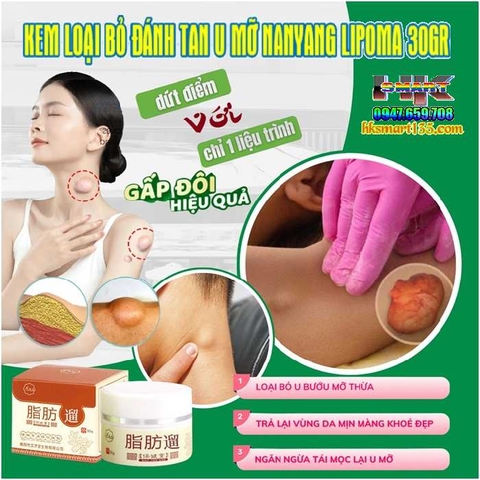HŨ KEM THẢO MỘC LOẠI BỎ ĐÁNH TAN U MỠ BƯỚU CỔ NANYANG LIPOMA 30GR