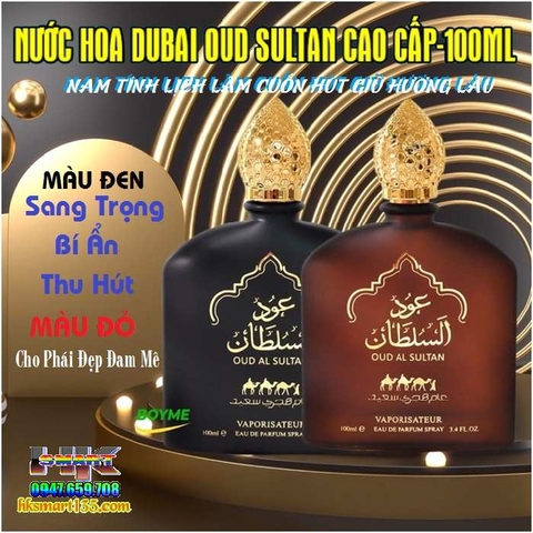 NƯỚC HOA DUBAI OUD SULTAN CAO CẤP FOR MEN- 100ML CHÍNH HÃNG THƠM LÂU