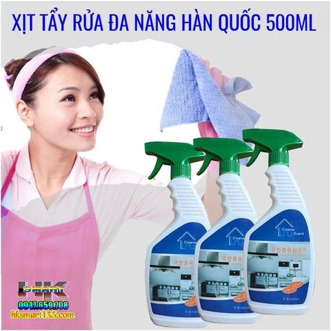 XỊT TẨY RỬA ĐA NĂNG HÀN QUỐC 500ML