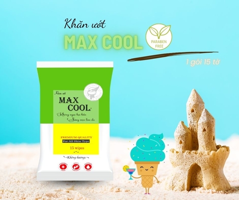 1 gói khăn ướt 15 tờ MAX COOL - không hương