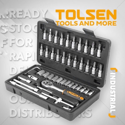 Bộ tuýp 1/4 inch Tolsen 15138 (46 món)