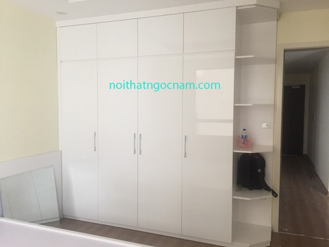 Tủ quần áo Acrylic màu trắng