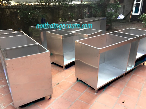 Mẫu tủ bếp inox cánh kính đẹp | Độ bền cực cao | Thiết kế chuẩn