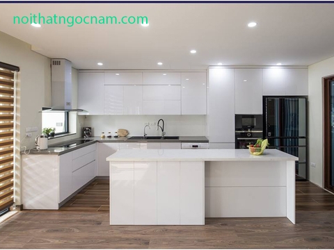 Tủ bếp nhựa Acrylic cao cấp hiện đại