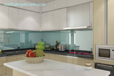 Tủ bếp inox cánh Acrylic đẹp