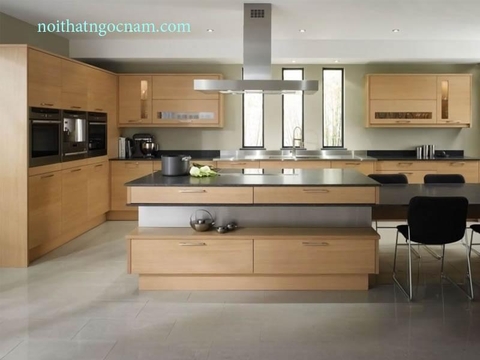 Đóng Tủ bếp Laminate vân gỗ đẹp