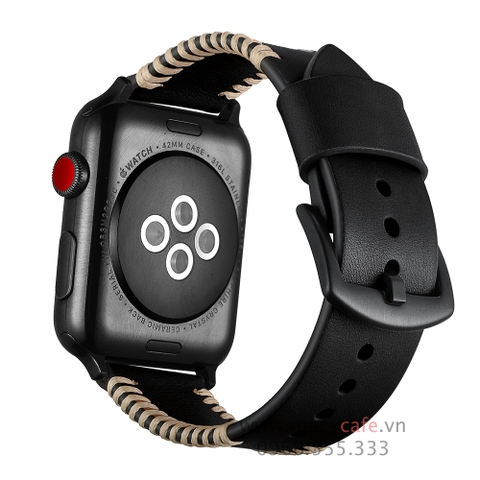 Dây da thật cho Apple Watch (chỉ trắng)