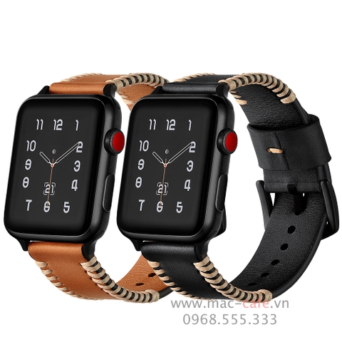 Dây da thật cho Apple Watch (chỉ trắng)