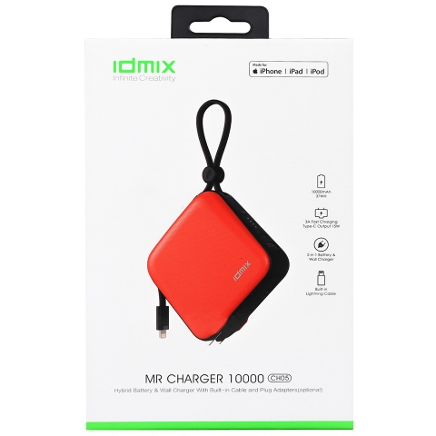 Pin Dự Phòng Lightning MFI IDMIX MR.CHARGER 10000mAh