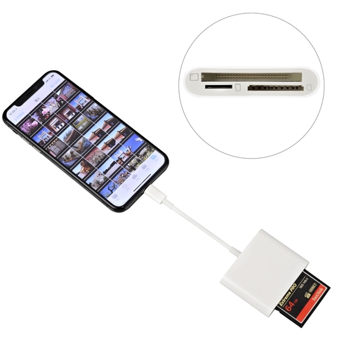 Lightning to CF/SD/Micro SD Card Camera Reader