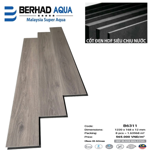 Sàn Gỗ Berhad Aqua B6311